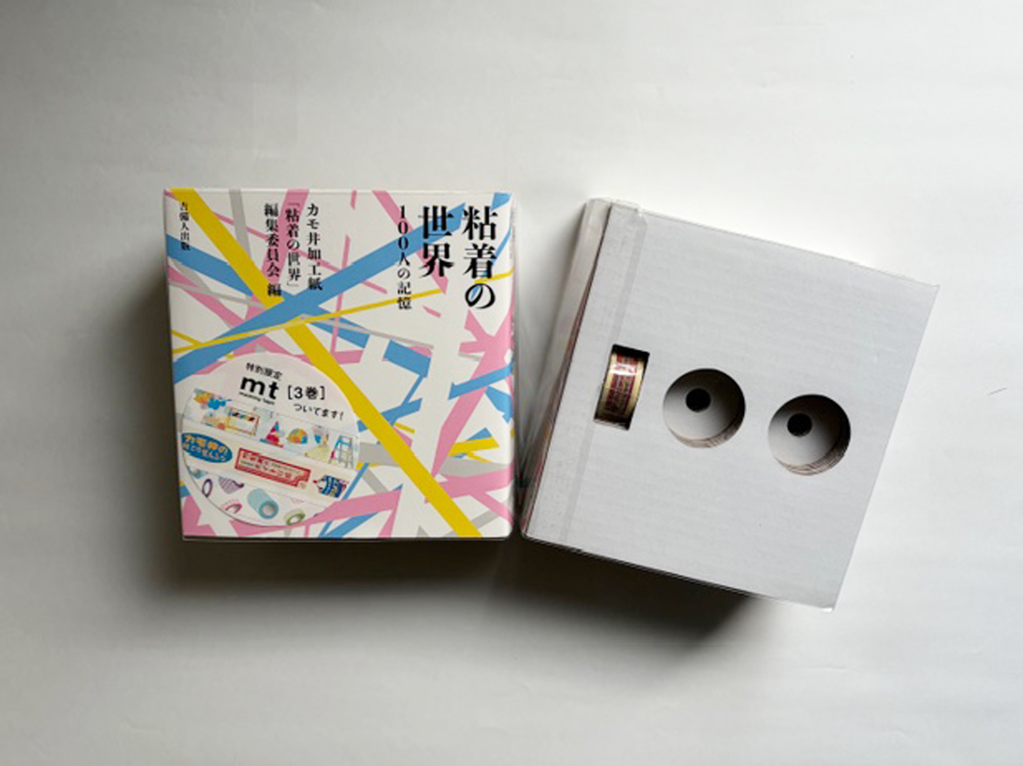 『粘着の世界 100人の記憶 カモ井加工紙創業100周年記念出版』A5判変型・並製本・付録付